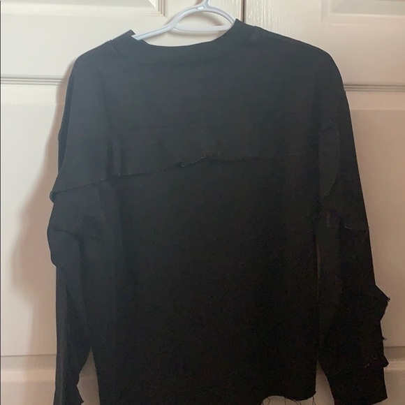 Zara Ruffled Denim Top - Picture 2 of 4